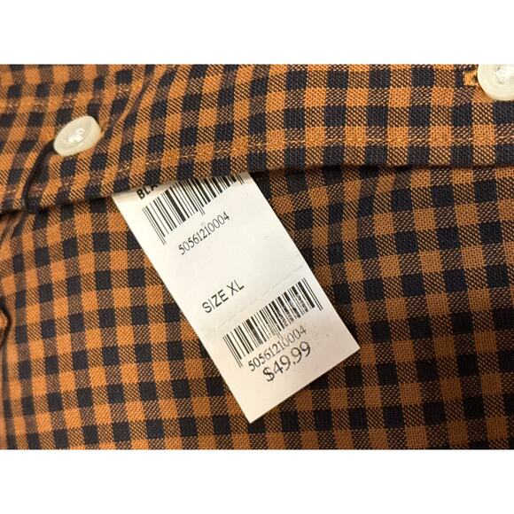 Jack & Jones Premium Mens Twill Button Down Shirt, Black Brown Check, NWT - Picture 3 of 3